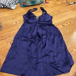 Rebecca Taylor Navy Satin Dress, size 6